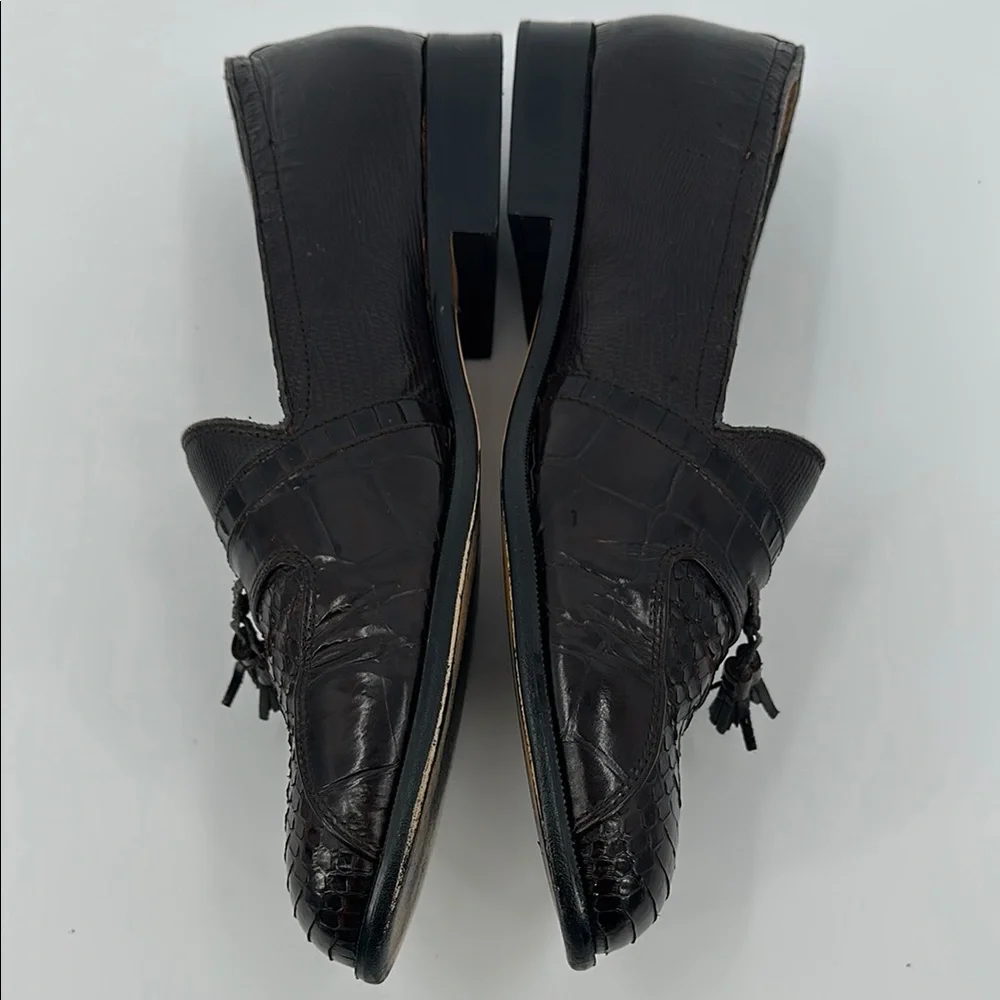 Stacy Adams Brown Leather Loafers Slip-Ons‎ - Picture 3 of 16